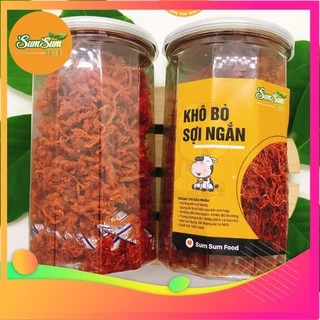 Khô Bò Sợi Ngắn Lon pet 300g 🐄 Sạch Chất Lượng🐄 Khô Bò Nguyên Chất 100% và Không Phẩm Màu Hóa Chất