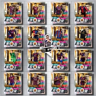 Thẻ cầu thủ huyền thoại Barcelona barce MATCH ATTAX 2020/21 size poca Iniesta Pep Johan Cruyff Puyol Busquets Valdes