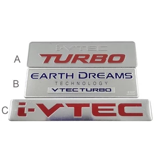 Miếng dán trang trí đuôi xe hơi Honda Ivtec Vtec Turbo Earth Dreams bằng nhôm độc đáo
