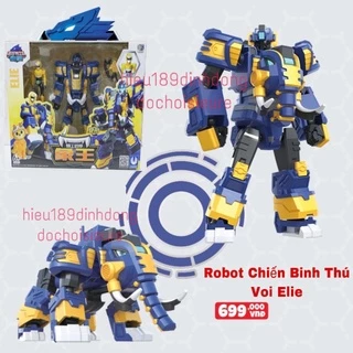 Lực lượng nhí x siêu nhân nhí miniforce animaltron Max Robot chiến binh thú Voi Elie