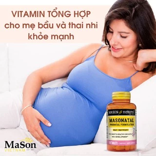 Viên Uống Tổng Hợp Vitamin MASON NATURAL Prenatal Formulation 100 Viên Cho Phụ Nữ Mang Thai Và Cho Con Bú