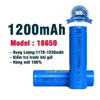 Pin sạc 18650 LSY 3.7V 1200Mah dung lượng thực đầu bằng mới 100%