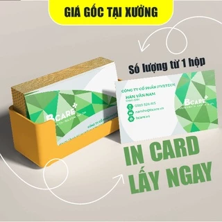 Namecard, Card visit, Card cám ơn, Thẻ bảo hành, thẻ tích điểm in theo yêu cầu, hỗ trợ thiết kế