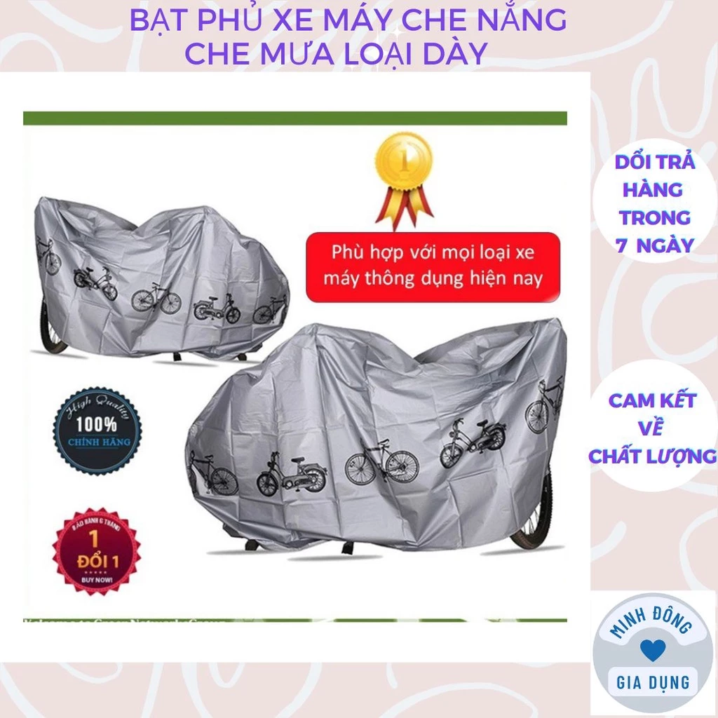 Bạt Phủ Xe Máy Chống Mưa, Nắng, Bụi Bẩn Chất Lượng Cao Chống Thấm Tuyệt Đối