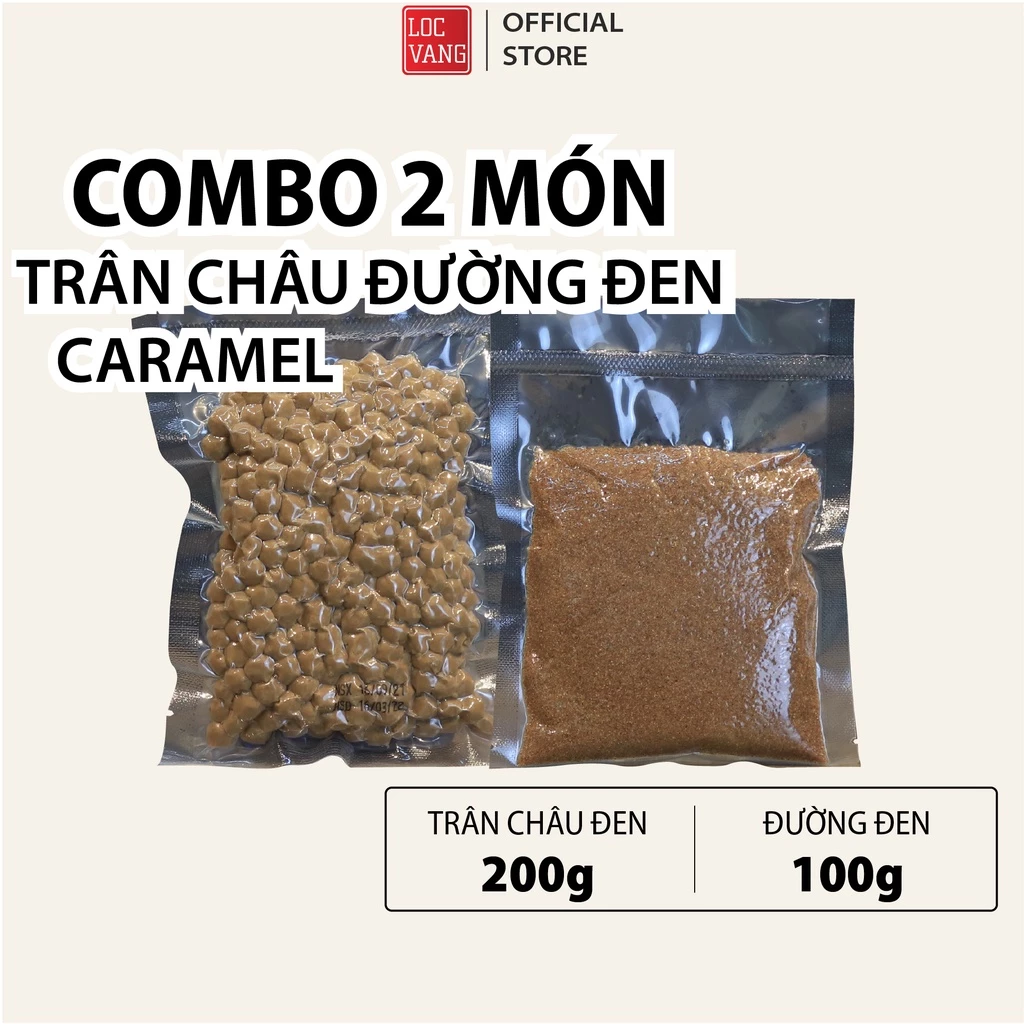 [Mã GROADO1 giảm 10K đơn 50K] SET 2 MÓN Trân Châu Đường Đen Nâu Hàn Quốc CARAMEL Làm Trà Sữa Tự Pha Tàu Hũ Sữa Chua Tươi