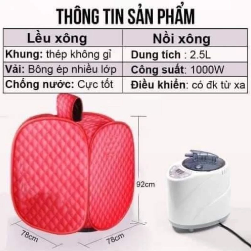 Lều xông 3 lớp ⚡ CAO CẤP ⚡ Bộ lều + Nồi xông hero chính Hãng - Bảo hành 8 tháng
