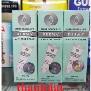 derma xanh kem bôi mụn thâm tube 10gr demar