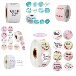 20-500 nhãn dán sticker cảm ơn siêu đẹp dành cho người bán hàng size 2.5cm ( nhiều mẫu)