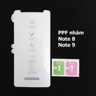 Miếng dán PPF nhám cho Samsung Note 8, Note 9 mặt trước, mặt trước chống vân tay cao cao cấp