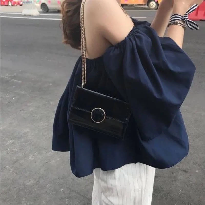 [ĐỦ BILL CÓ QUÀ] 🎁🎁 ÁO TRỄ VAI XANH THAN TAY BỒNG SEXY MẶC 2 KIỂU (có ảnh thật)