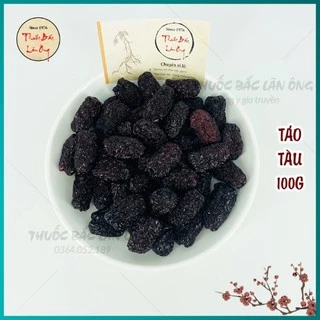 Táo đen sấy dẻo 100g, táo tàu không tẩm đường, táo đen pha trà, ăn vặt, hầm canh thơm ngon, bổ dưỡng - Lãn Ông