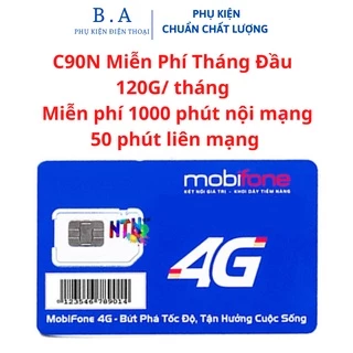 Sim 4G Mobifone C90n Local A79 - A119 - SKY77 Tỷ GB - Data KHÔNG GIỚI HẠN - Phút gọi miễn phí