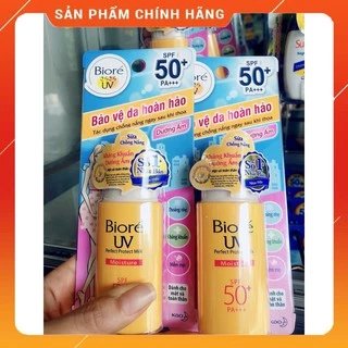 Kem Chống Nắng Biore Perfect Block Milk vàng