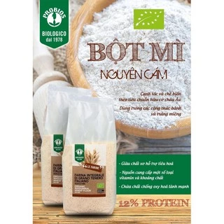 Bột mì nguyên cám hữu cơ 1kg ProBios - Organic WholeMeal Wheat Flour