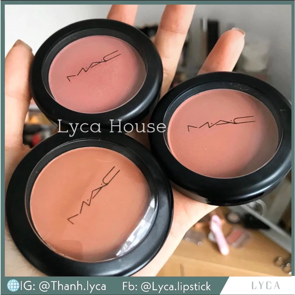 [LYCA] PHẤN MÁ HỒNG MAC POWDER BLUSH - 𝗕𝗿𝘂𝗻𝘁𝗽𝗲𝗽𝗽𝗲𝗿 - 𝗠𝗼𝗰𝗵𝗮- 𝗠𝗲𝗹𝗯𝗮 - 𝗣𝗲𝗮𝗰𝗵𝗲𝘀 -𝗪𝗮𝗿𝗺 𝗦𝗼𝘂𝗹 - 𝗟𝗼𝘃𝗲 𝗷𝗼𝘆 - 𝗚𝗶𝗻𝗴𝗲𝗿𝗹𝘆 -𝗕𝗹𝘂𝘀𝗵 𝗕𝗮𝗯𝘆