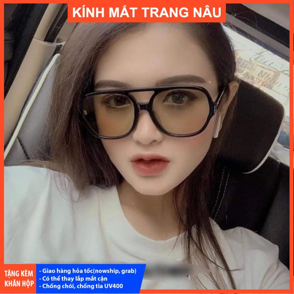 Kính mát nam nữ flac-be phong cách hot trend 2025 - Kính Mắt Trang Nâu