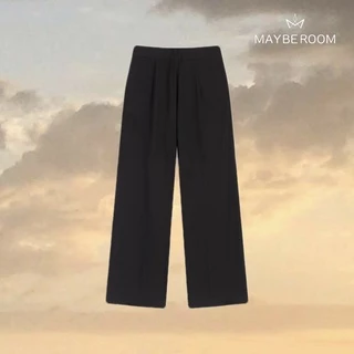 Quần suông đen cạp cao Mono Bottom Mayberoom