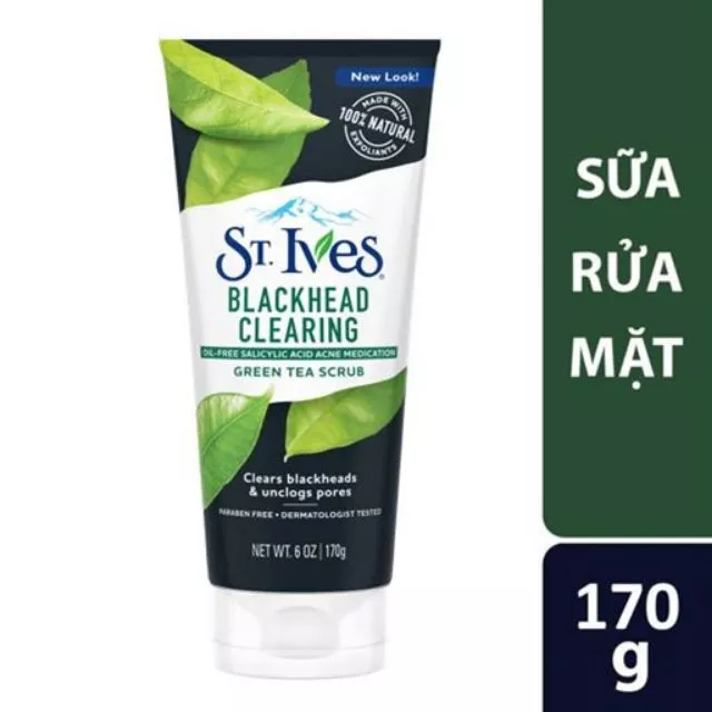 Sữa rửa mặt trà xanh có hạt Ives USA 170g