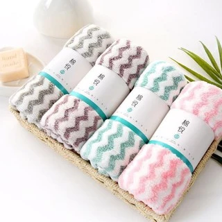 Khăn Mặt Cotton Khăn Mặt Lông Cừu Siêu Mềm 30x50cm, Khăn Mặt Lông Mịn Xuất Hàn