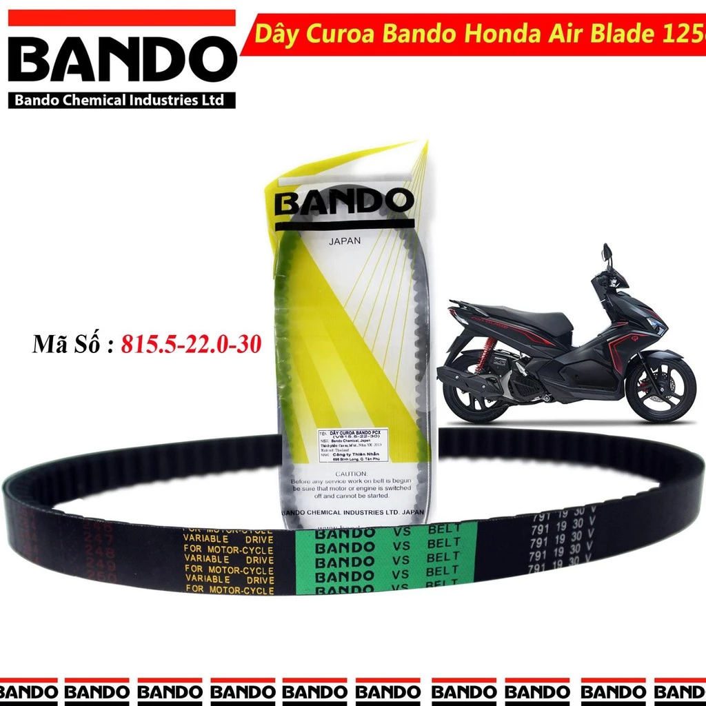 Dây curoa Honda Air Blade 125cc ( Bando Thái Lan )