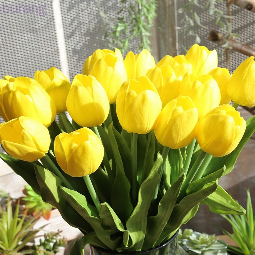 Set 5 cành hoa tulip giả trang trí tiệc cưới