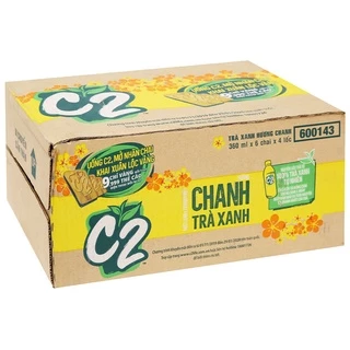 [SHIP HỎA TỐC] Thùng 24 chai trà xanh C2 vị chanh 455ml