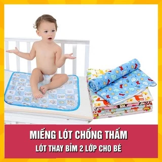 Chiếu lót chống thấm thay bỉm loại To cho trẻ sơ sinh