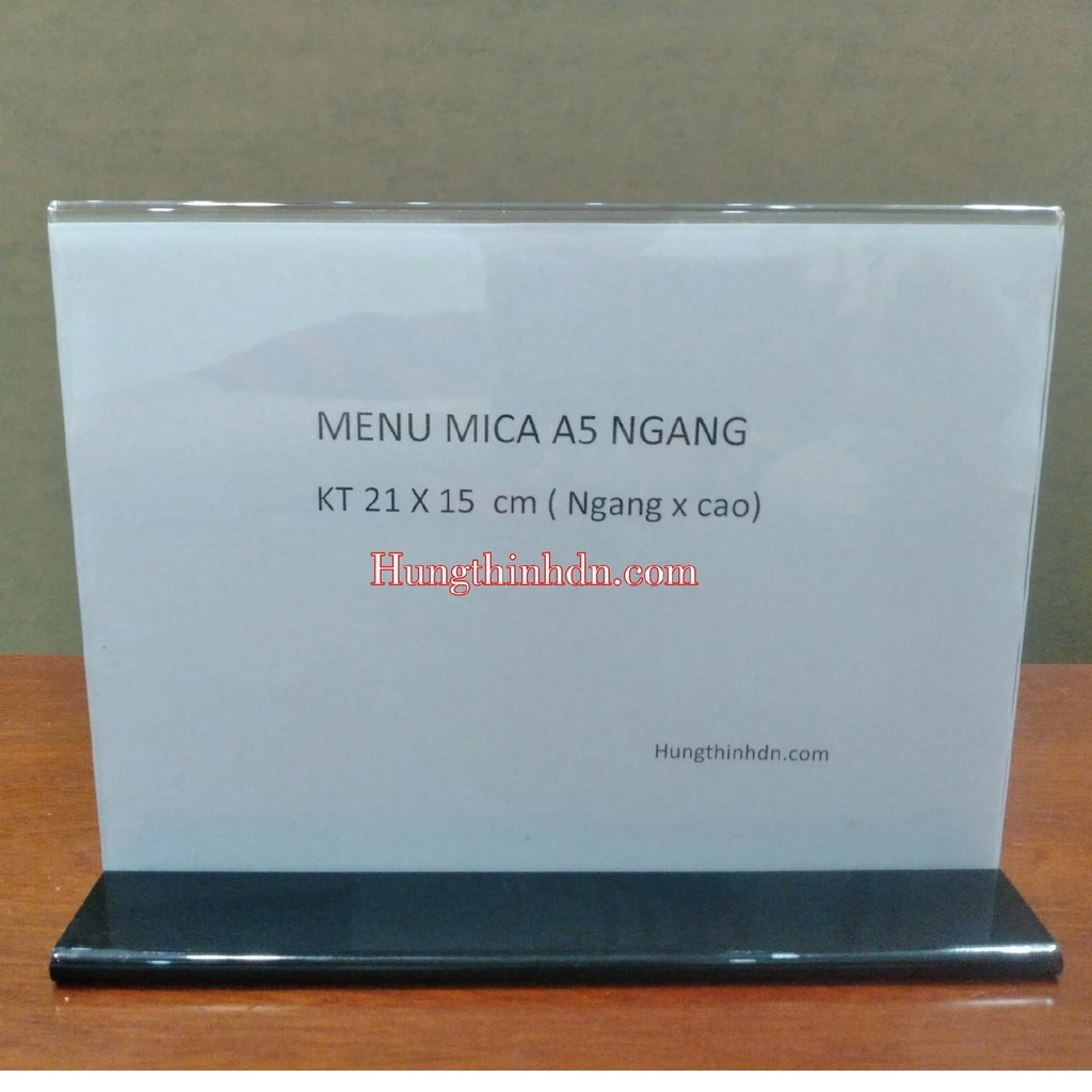 Kệ standee mica,menu mica A5 ngang - loại tốt