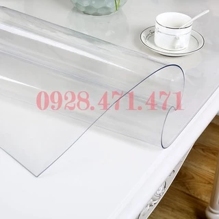 Miếng Nhựa PVC Dày 3mm | Khăn Trải Bàn Chống Nước Và Dầu Không Cần Giặt | Tấm Lót Bàn Ăn Nhựa Mềm Trong Suốt