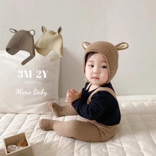 Mũ nón len cài cúc mùa đông hình tai nai dễ thương cho bé ML185 Mimo Baby