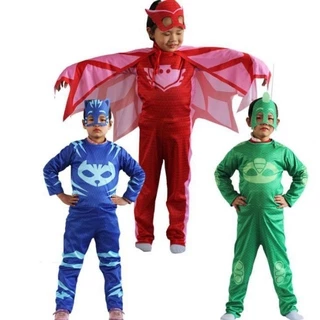 Bộ Trang Phục Hóa Trang Nhân Vật Catboy / Owlette / Gekko Hoạt Hình PJ Masks Cho Bé Dịp Halloween