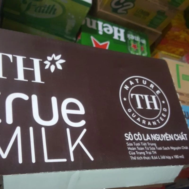 Thùng sữa TH true milk socola, dâu 180ml