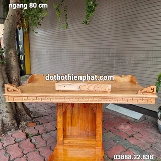 Bàn thờ treo tường gỗ xoan ngang 80cm gồm 1 bộ ke rất đẹp( hàng loại 1)