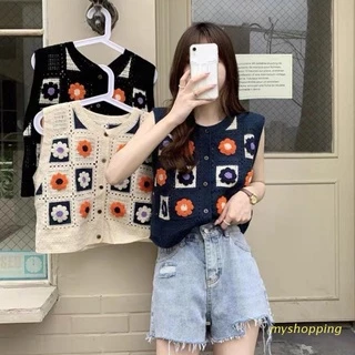 Áo Khoác Cardigan Cotton Thêu Họa Tiết Hoa Rỗng Phong Cách Pháp Mùa Hè Dành Cho Nữ