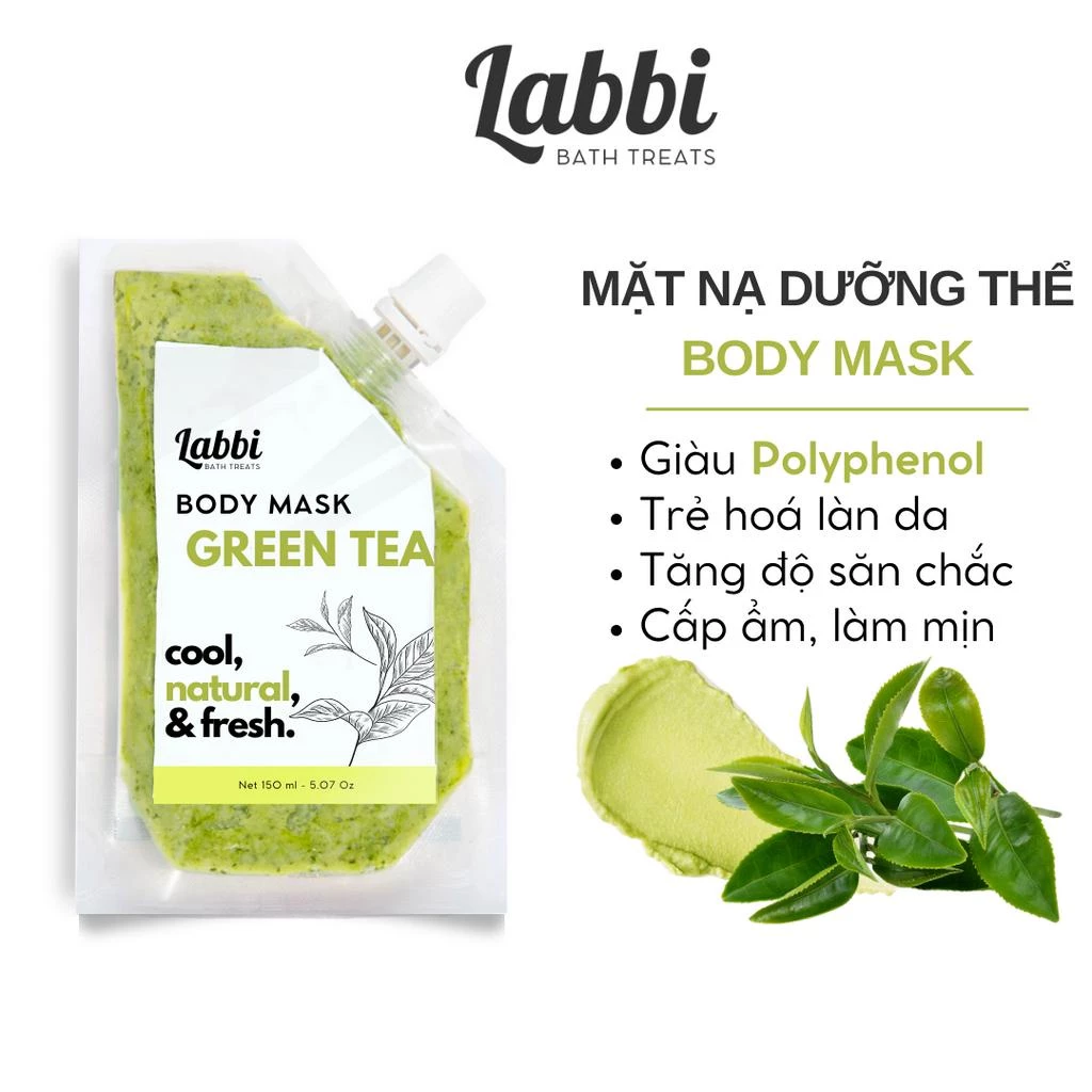 Mặt nạ dưỡng thể Trà xanh - MATCHA BODY MASK - Labbi Bath Treats