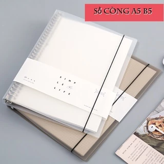 Sổ còng Binder A4 B5 A5 8 26 còng kèm ruột giấy refill làm planner bullet journal Biga