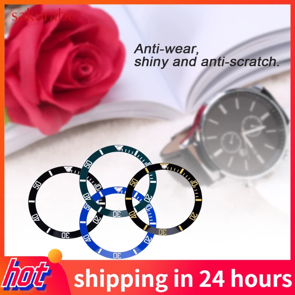 [Sakurabc]Phụ kiện khung tròn thay thế cho đồng hồ đeo tay có 4 màu