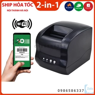 Máy in mã vạch hai chức năng in cả hóa đơn, máy 2in1 in tem mã vạch và in bill Xprinter XP-365B