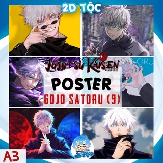 TRANH POSTER A3 GOJO SATORU (9) ANIME MANGA JUJUTSU KAISEN CHÚ THUẬT HỒI CHIẾN CHẤT LIỆU GIẤY CAO CẤP - 2D TỘC SHOP