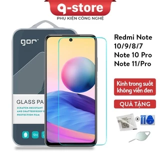 Kính Cường Lực Gor Xiaomi Redmi Note 10, Note 10 5G, Note 10 Pro Qstore, Tặng kèm phụ kiện dán kính