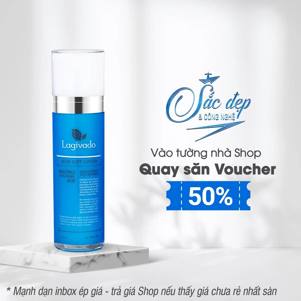 Lotion dưỡng ẩm Lagivado 120ml - thay thế kem dưỡng trắng da mặt