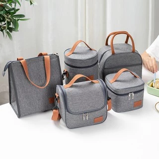 Túi đựng cơm cao cấp BRIVILAS - LUNCH BAG có lớp lót nhôm dày giữ nhiệt, chống thấm nước, có quai đeo tiện lợi