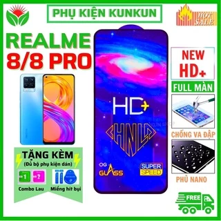 Kính Cường Lực Realme 8/ 8 Pro [4G, 5G] - Dán Full màn hình HD+ - Độ trong suốt cực cao - Chống bám vân tay tốt