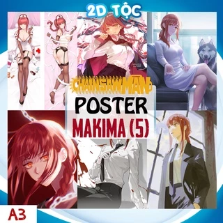 Poster A3 cao cấp treo tường Makima (5) Anime Manga Chainsaw Man by 2D Tộc Shop