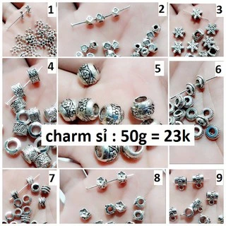 Charm giá sỉ : 50g = 23k / 1 gói [ Sỉ Charm bạc cổ 50g ]