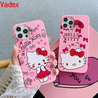 Ốp điện thoại mềm hình Hello Kitty thích hợp cho Iphone 13ProMaxMini 12 11ProMax X Xr Xs Max 8 7 6 6sPlus Se2020