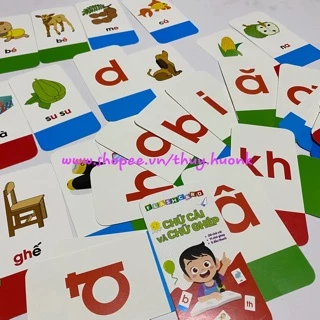 Bộ thẻ CHỮ CÁI, Chữ Số và GHÉP CHỮ Tiếng Việt Flashcard