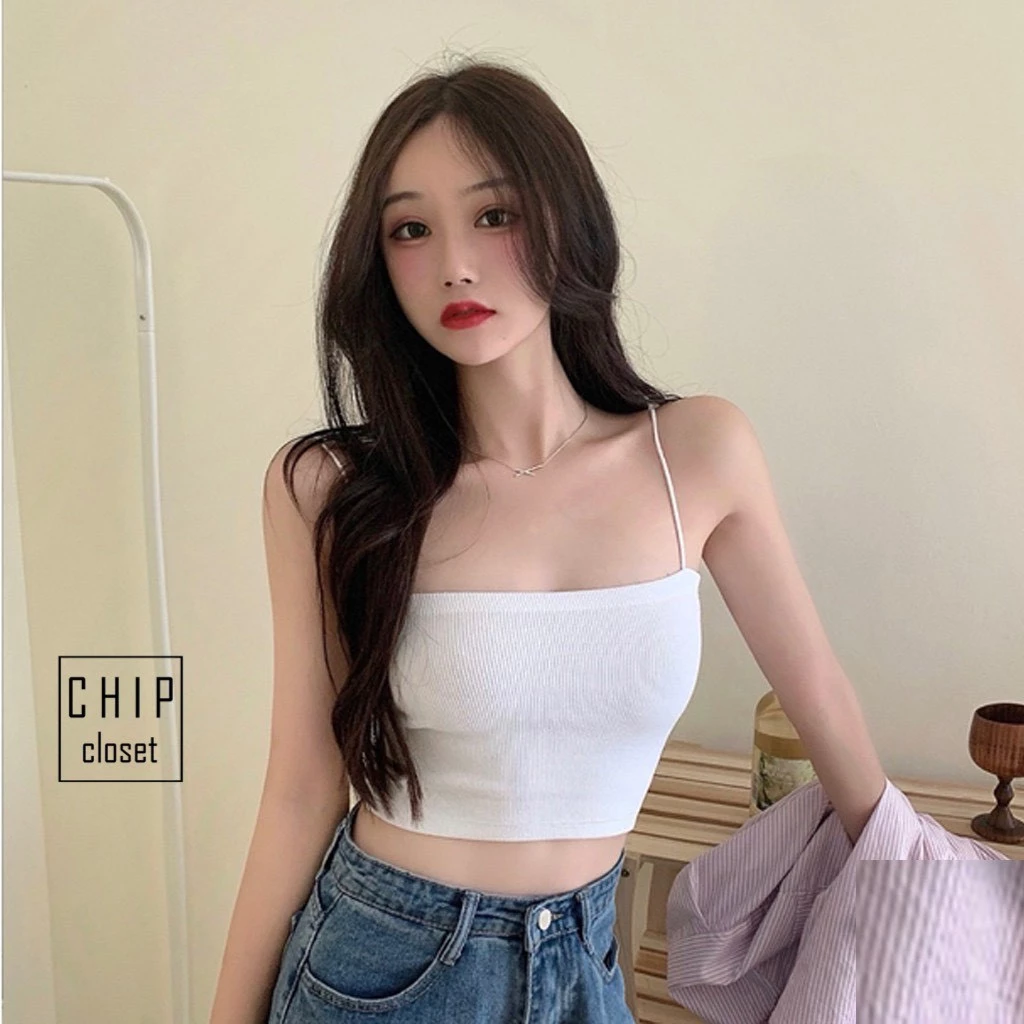 Áo 2 Dây Sợi Bún Thun Gân Siêu Đẹp 💖 Áo Hai Dây Croptop Tăm Siêu Hot Xinh Xắn HD001