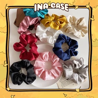 Cột Tóc Vải Trơn Bóng Scrunchies Nhiều Màu - CT05