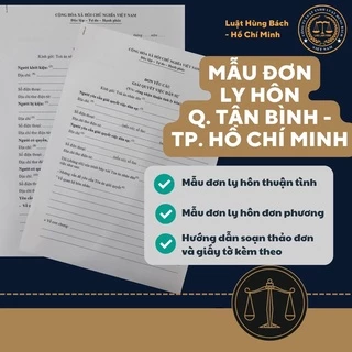 Mẫu đơn ly hôn quận Tân Bình, Thành phố Hồ Chí Minh